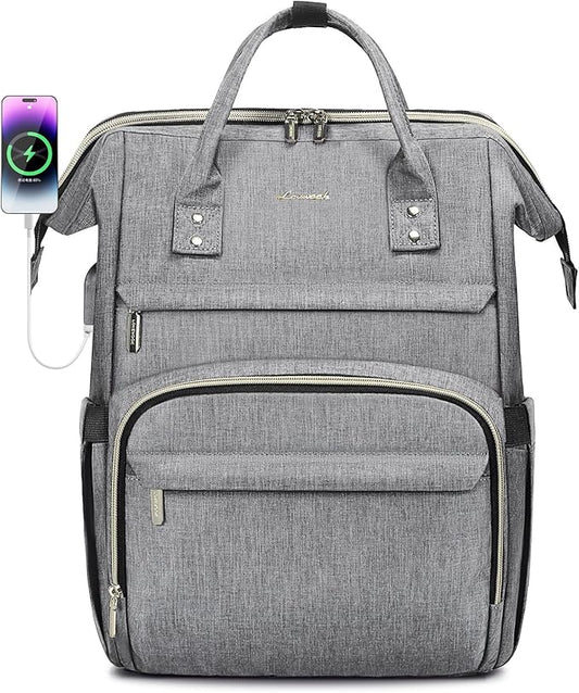 LOVEVOOK Laptop Backpack for Women Teacher Backpack Nurse Bag,Work Bags Backpack Purse Bag Anti-Theft Travel Backpack with USB Charging Port,14 Inch Backpack for College Business Casual