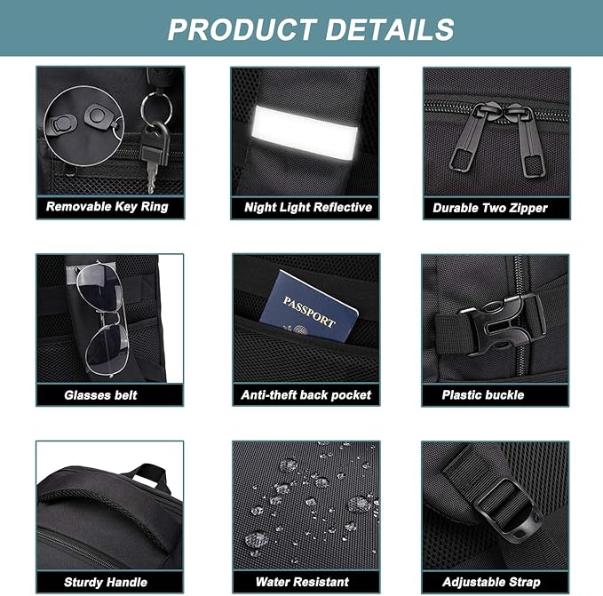 Extra Large Laptop Backpack for Women,Womens Business Travel Backpack with USB Port,Anti Theft Water Resistant College Daypack Padded Computer Bag Fits 17.3Inch Laptop Notebook,Red