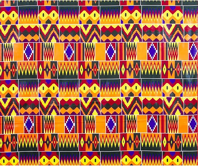 African Wax Fabrics 6 Yard 100% Cotton Ankara Kente Print Fabric for Party Dress