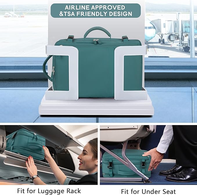 Beraliy Extra Large Travel Backpack for Women as Person Item Flight Approved, 40L Carry On Backpack, 17.3 Inch Laptop Backpack, Waterproof Backpack, Hiking Backpack, Casual Bag,Peacock Blue