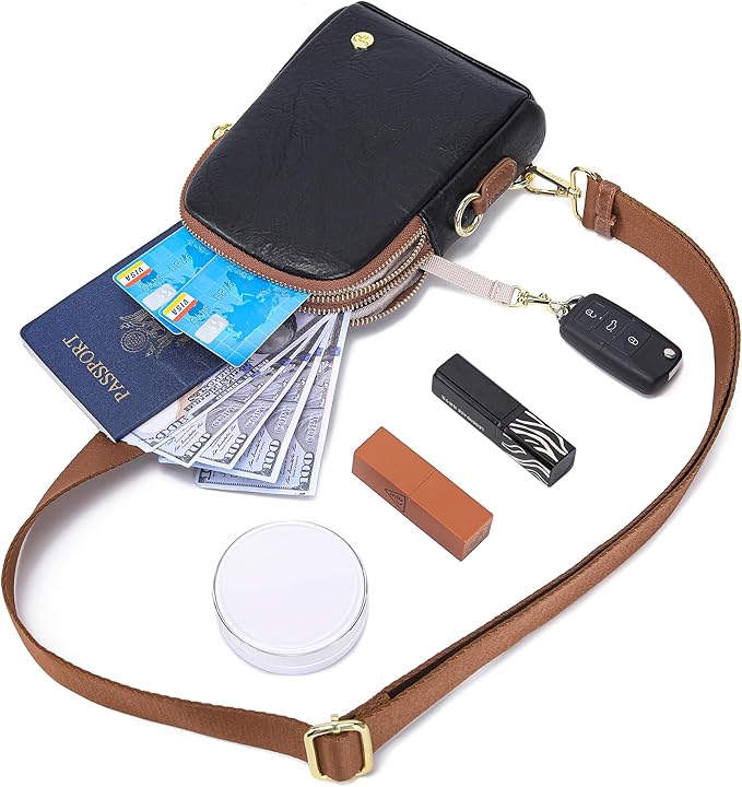 INICAT Travel Small Sling Bag Leather Crossbody Bags for Women Fanny Packs Cross Body Bag for Woman Cross Body Purses