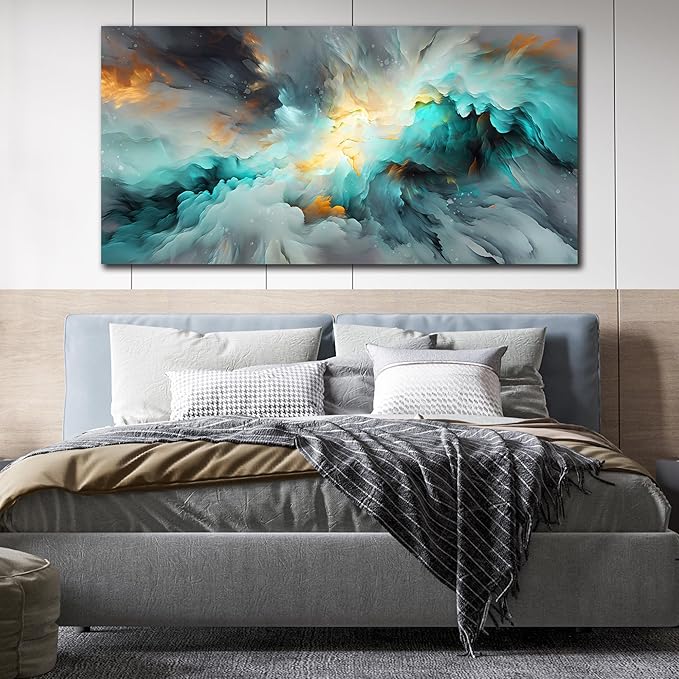 LAOTOART Modern Abstract Wall-Art - Office Artwork for Walls - Living Room Paintings for Wall Decor Large Ready to Hang Size 29" x 59"