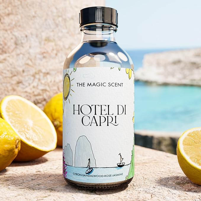 Hotel Di Capri Hotel Scent Diffuser Oil - Cold-Air & Ultrasonic Fragrance Oil for Diffuser Inspired by Capri, Italy - Essential Oils for Diffusers Aromatherapy (500 ml)