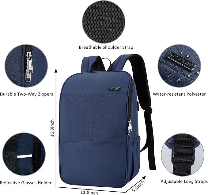 MAXTOP Laptop Backpack Bookbag Backpack with USB Charging Port Anti-Theft[Water Resistant] Work College Business Travel Computer Backpack for Men Women Fits up to 16" Notebook