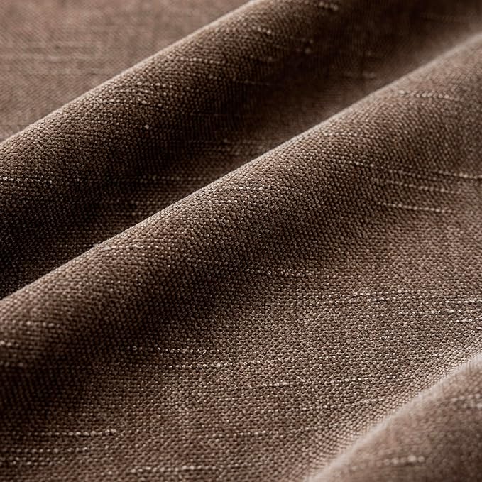 Foindtower Set of 2 Soft Textured Chenille Throw Decorative Pillow Covers Square Accent Solid Cushion Cover Cozy Neutral Farmhouse Pillow Case for Couch Sofa Bedroom Living Room 26x26 Inch, Chocolate