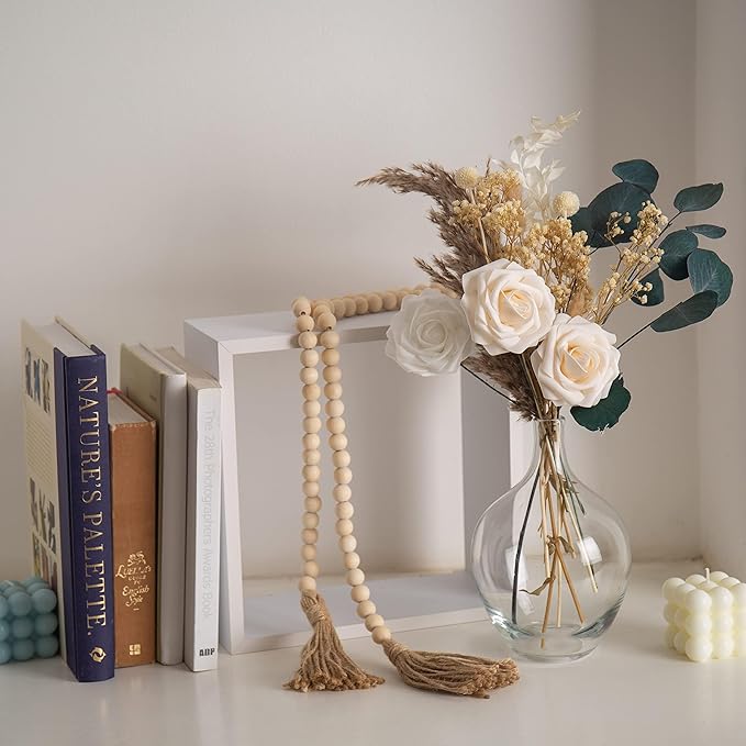 Clear Glass Vase for Pampas Grass Flowers Clear Vase for Decor Small Glass Vase for Dining Table Centerpiece Decorative Vase for Living Room Home Decor Shelf Decor Glass Demijohn 7.9 inch Tall