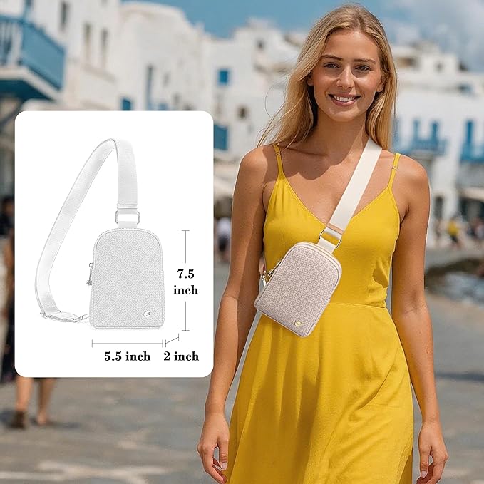 INICAT Travel Small Sling Bag Leather Crossbody Bags for Women Fanny Packs Cross Body Bag for Woman Cross Body Purses