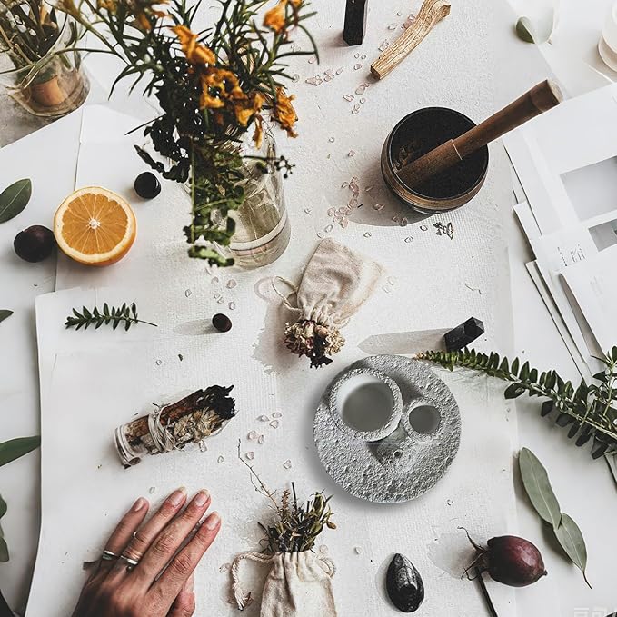 4 in 1 Cement Holder for Incense Sticks/Palo Santo/Sage Sticks/Candle