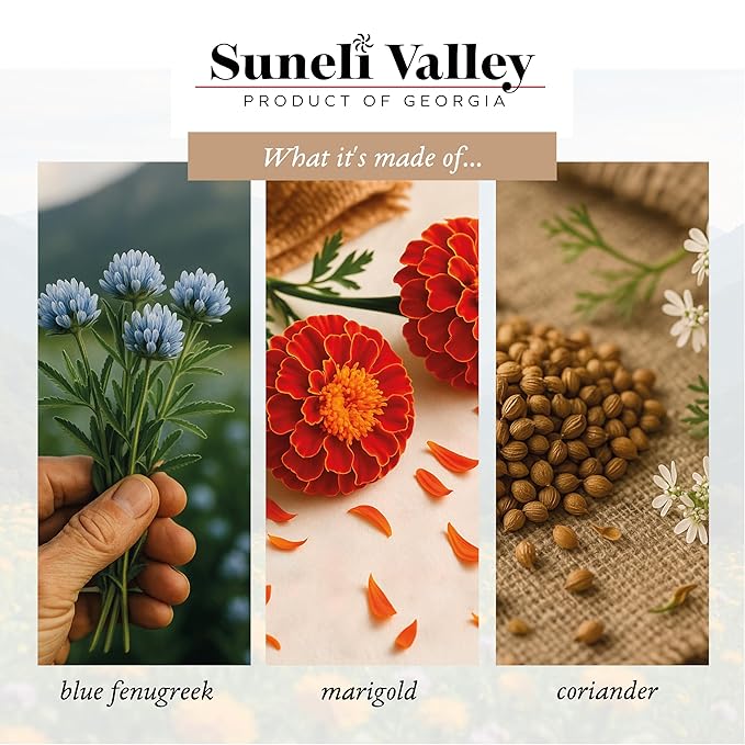 Suneli Valley Khmeli Suneli | Premium Georgian-Style Seasoning | Aromatic Mix of Herbs and Spices | Ideal for Grilled Meats, Seafood, Poultry | 2.8oz (80g)