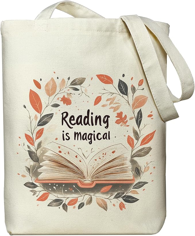 Canvas Tote Bag for Women, Aesthetic Tote Bag with Zipper Pocket for Grocery Travel Work Gift, Canvas Shopping Bag