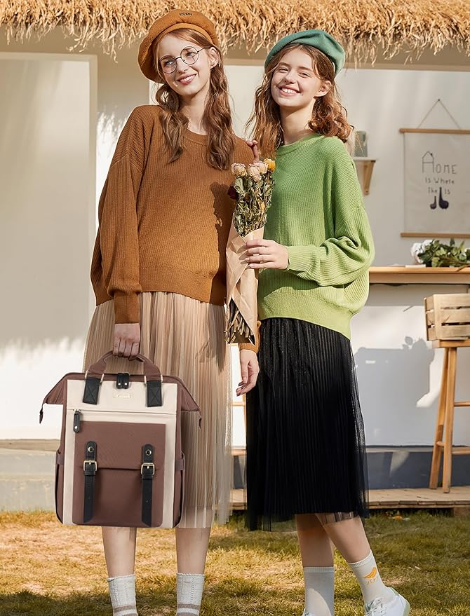 LOVEVOOK Backpack for Women, Teacher Bag Work Travel Backpack, Stylish College Laptop Backpack Purse, Business Computer Laptop Bag Nurse Bags, Casual Daypack, 17 Inch