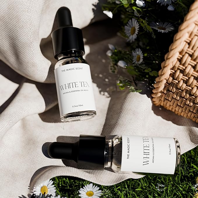 White Tea Diffuser Oil - Hotel & Home Luxury Scents - Diffuser Oil Scents for Home Designed for Use in All Diffusers - 0.3 fl oz, 10 mL