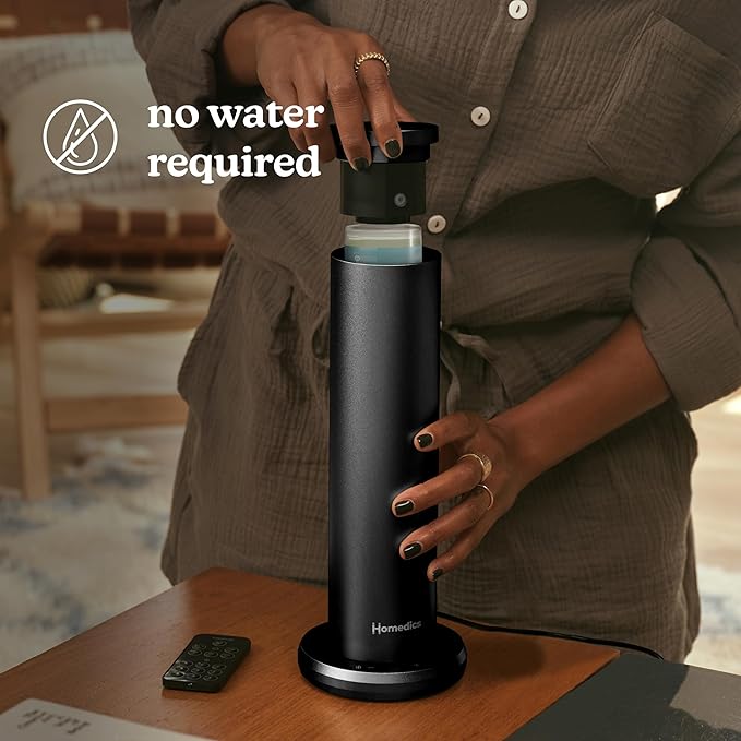 Homedics SereneScent Waterless Home Fragrance Diffuser, Use with Homedics SereneScent Oil (Sold Separately), Patented Air Diffusion Technology, Clean & Natural Fragrance, Enhances Mood, Large Rooms