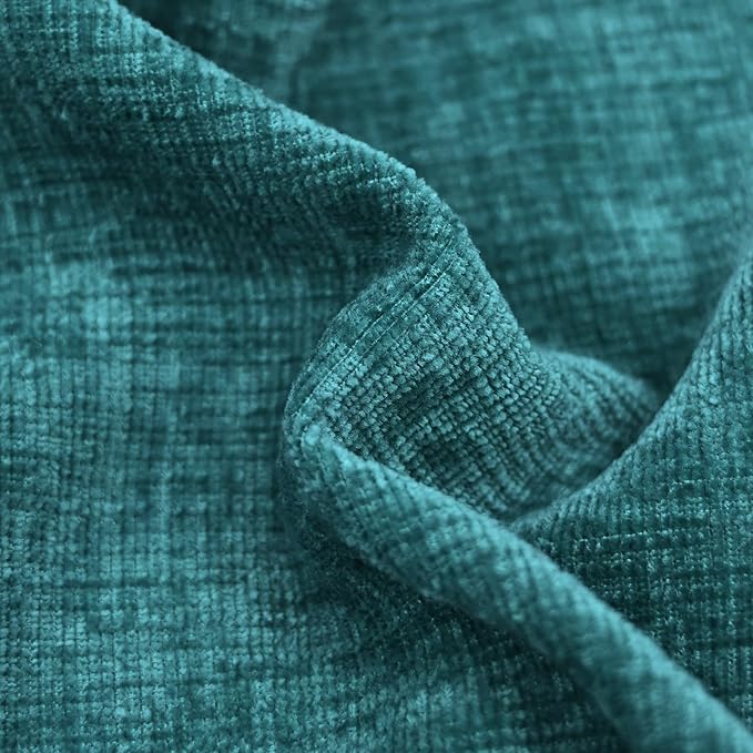CaliTime Throw Pillow Covers Decorative 18 X 18 Inches Pack of 2 Cozy Chenille Cushion Cases for Couch Sofa Bed Living Room Home Teal