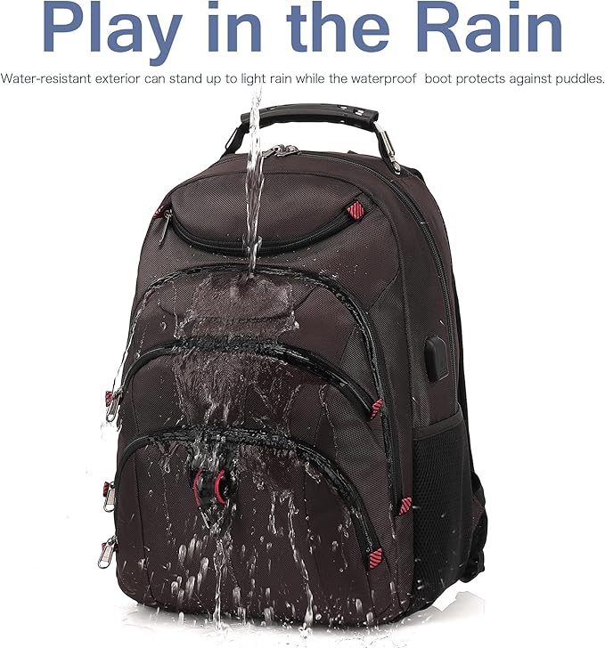 Boavan Laptop Backpack for men, 15.6 inch Laptop Bag with USB Port, Waterproof Travel Work Backpack Purse, Anti-Theft Teacher Nurse Doctor Casual Bookbags Office Business backpack,Coffee