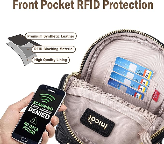 INICAT Travel Small Sling Bag Leather Crossbody Bags for Women Fanny Packs Cross Body Bag for Woman Cross Body Purses