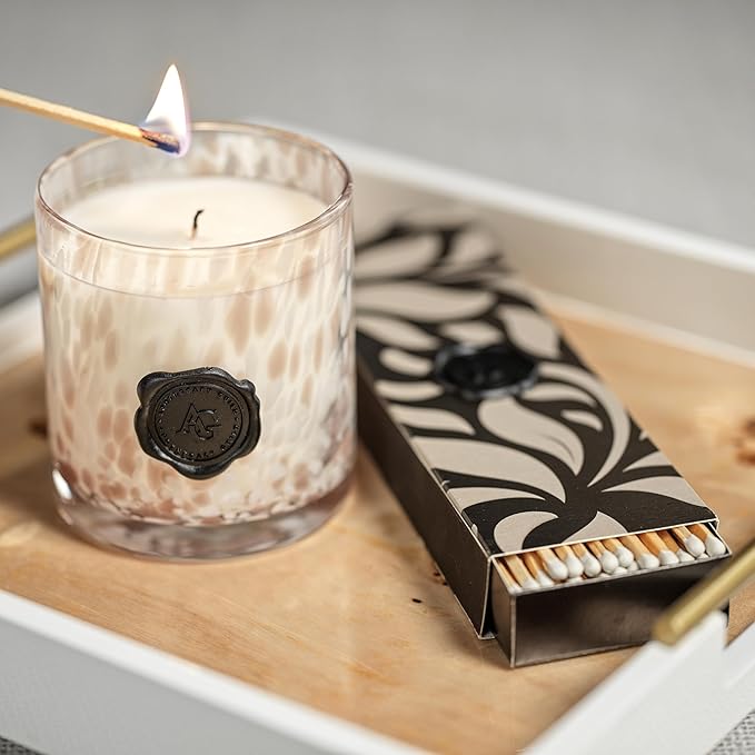 Zodax Apothecary Guild Opal Glass Jar Scented Candle for Home Decor - Single-Wick Candle Ideal for The Home - Gift Box Package Included - Rio de Janeiro - 11 Oz.