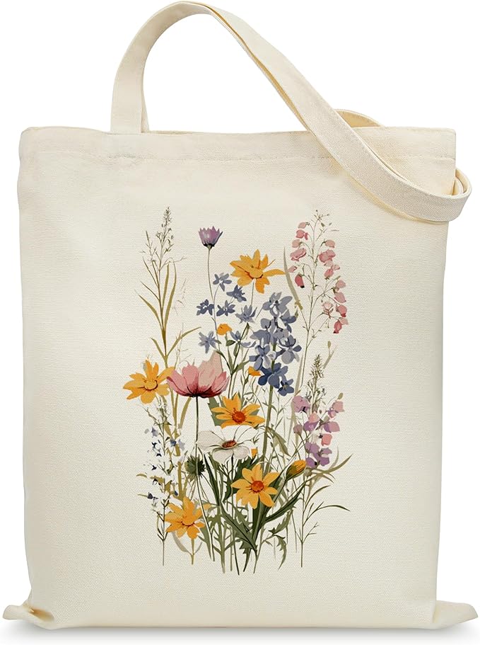 Tote Bag for Women, Canvas Tote Bag with Pockets,Canvas Shopping Bags,Reusable Grocery Bags