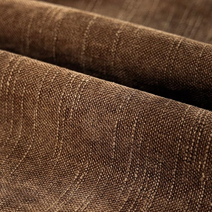 Foindtower Set of 2 Soft Textured Chenille Throw Decorative Pillow Covers Square Accent Solid Cushion Cover Cozy Neutral Farmhouse Pillow Case for Couch Sofa Bedroom Living Room 16x16 Inch,Dark Bronze