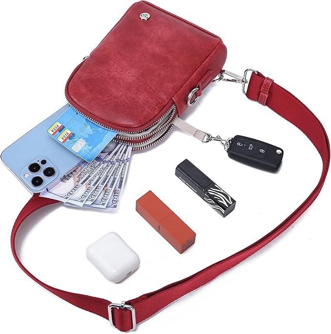 INICAT Travel Small Sling Bag Leather Crossbody Bags for Women Fanny Packs Cross Body Bag for Woman Cross Body Purses