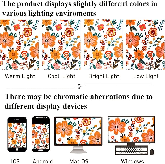 Bohemian Bathroom Curtain Colorful Boho Floral Print Beautiful Bright Polyester Fabric Cloth Shower Curtain for Bathroom Decoration, 72"x72"