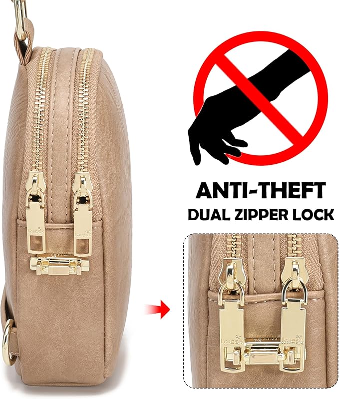 INICAT Travel Small Sling Bag Faux Leather Crossbody Bags Women Fanny Packs Cross Body Bag Purses for Woman