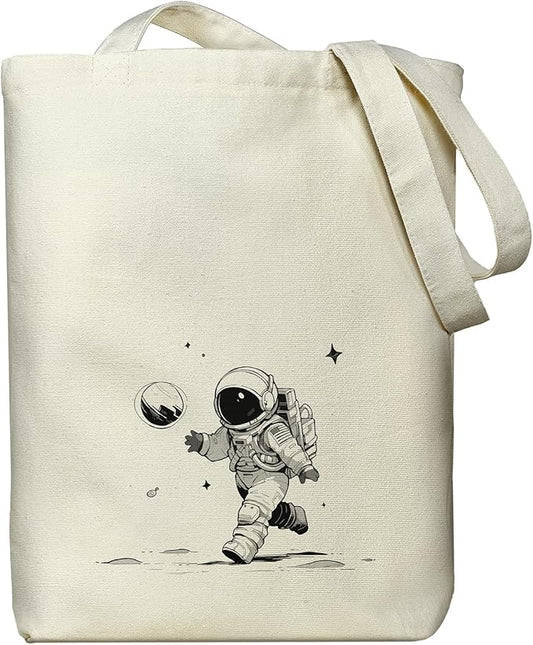 Tote Bag for Women, Reusable Zippered Canvas Bag with Handles Pocket Thick Canvas, for Grocery Shopping Beach Gift