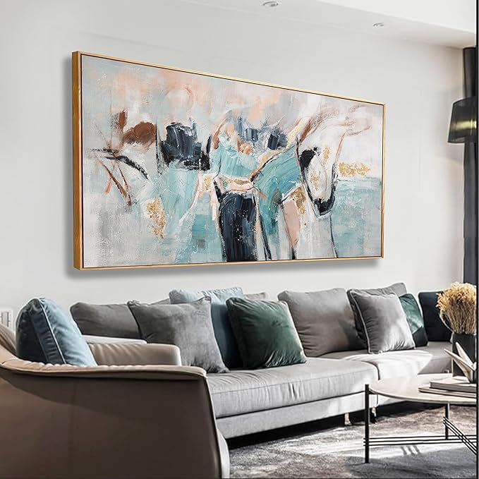 Framed Abstract Wall Art Decor Canvas Artwork Wall Decor Colorful Fantasy Graffiti Art Painting Art For Bedroom Living Room Dining Room Home Office Apartment Modern Abstract Artwork Decoration 20"x40"