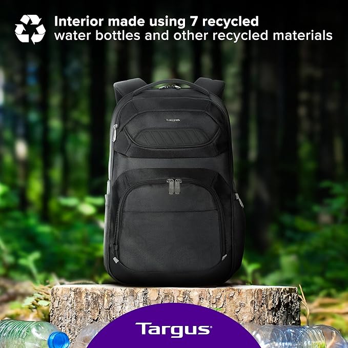 Targus Legend IQ Laptop Backpack Travel Backpack for Laptops up to 16-Inches Backpack for Men and Women, Black (TSB705US)