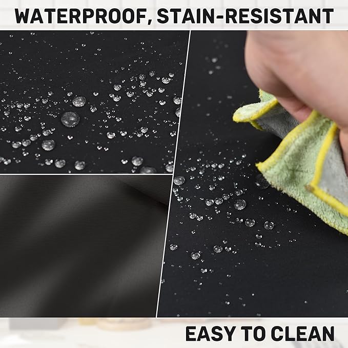 4 Pack Plus Size Chef Aprons, Large Kitchen Apron with 2 Pockets, Adjustable Waterproof Black Apron for Big Men and Women for Cooking, Baking, Cleaning, Gardening, BBQ