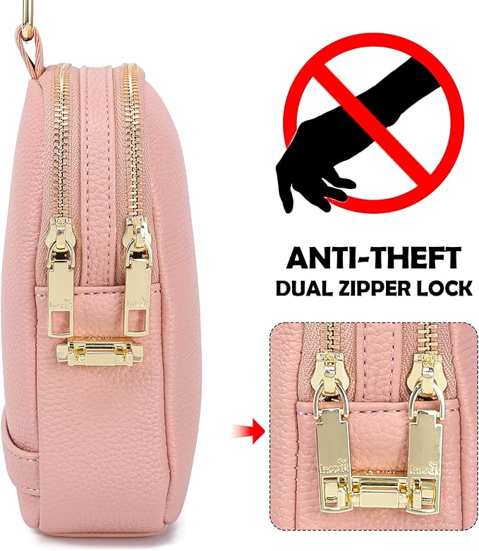 INICAT Travel Small Sling Bag Leather Crossbody Bags for Women Fanny Packs Cross Body Bag for Woman Cross Body Purses