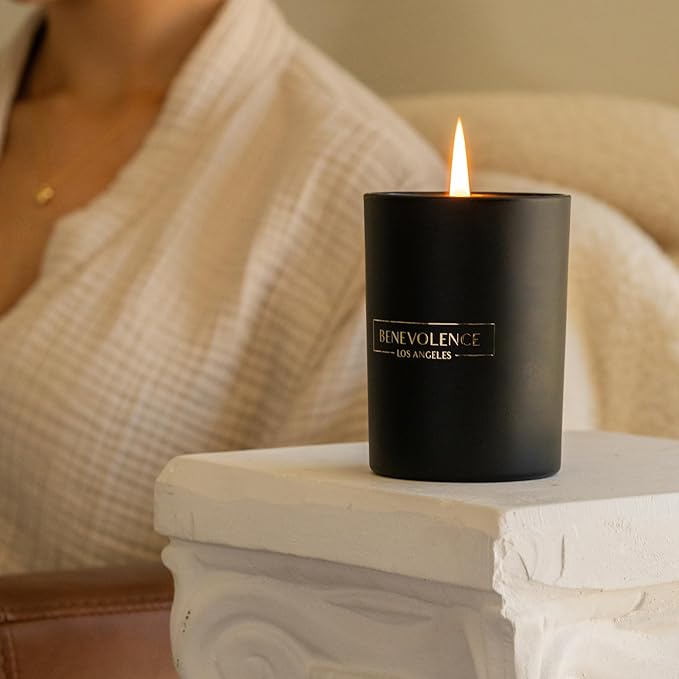 Benevolence LA Black Berries (Baies) Scented Candle | Soy Candles, Black Candle for Home | Gifts for Women and Men | Home Fragrance | Aromatherapy | Bathroom Freshener | 10oz
