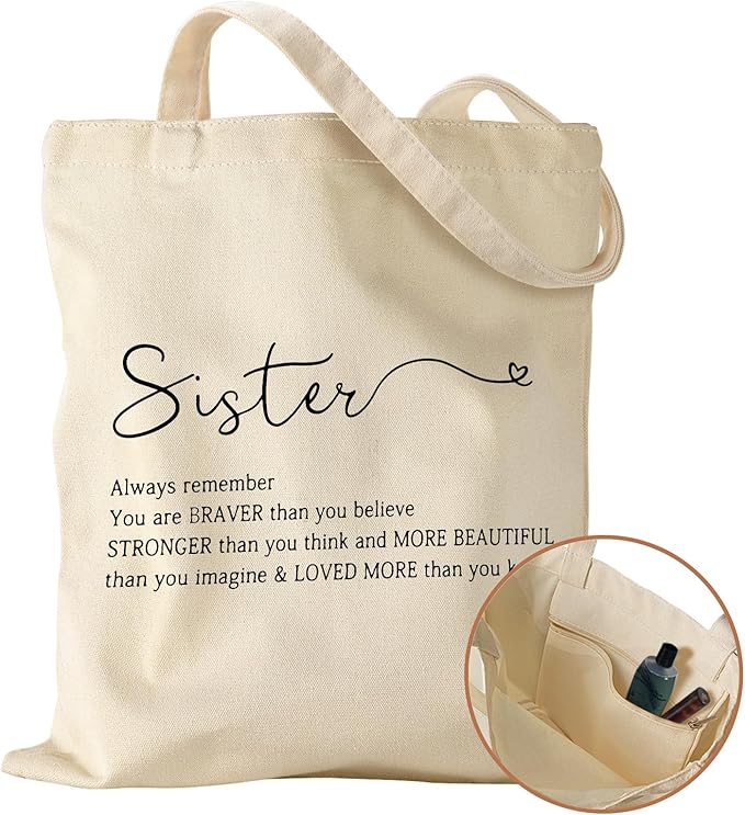 Canvas Tote Bag with Pocket - Aesthetic Cute Canvas Bag for Women Shoulder Totes for Shopping, Work, Gym