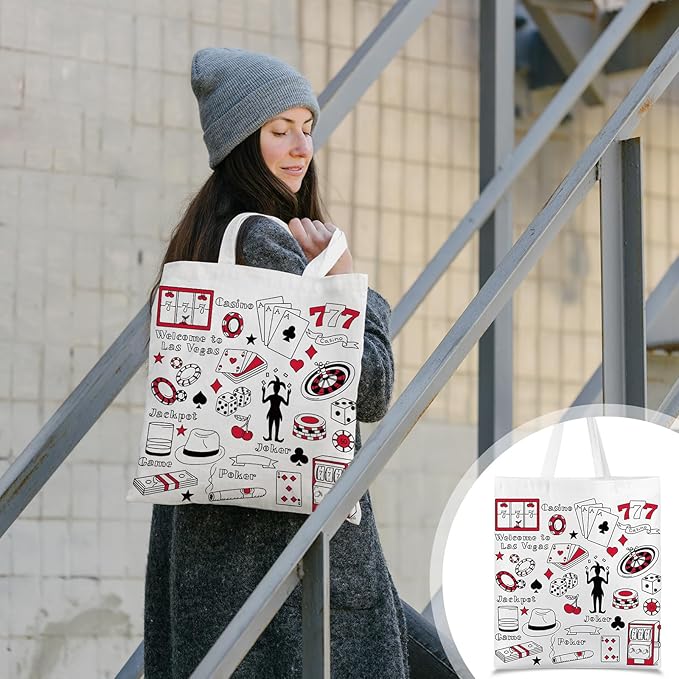 Paterr 4 Pcs City Souvenir Tote Bag-New York Chicago Seattle Los Angeles Boston San Francisco Paris Italy Las Vegas Nashville