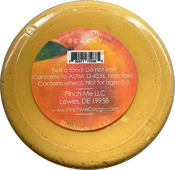 Pinch Me Therapy Dough - Holistic Aromatherapy Stress Relieving Putty - 10 Ounce (Peachy)