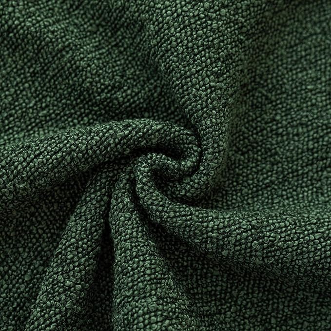 Foindtower Set of 2, Decorative Textured Boucle Throw Pillow Covers Accent Solid Pillow Cases Neutral Cozy Couch Cushion Case for Chair Sofa Bedroom Living Room Home Decor 26x26 Inch Pine Green