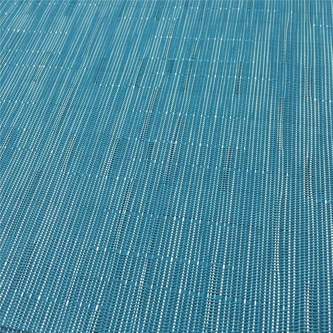 WAZAIGUR Placemats Set of 8 for Dining Table Heat-Resistant Washable Place Mats Woven Vinyl Kitchen Table Mats Easy to Clean,Blue