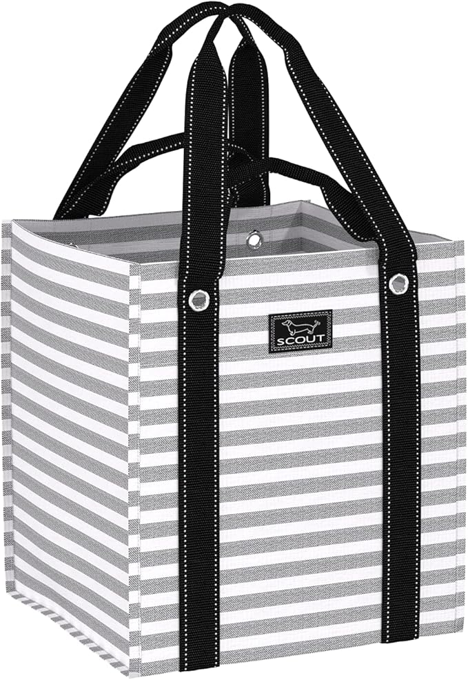 SCOUT Bagette Market Tote, Large Reusable Grocery Bag with Burst-Proof Bottom