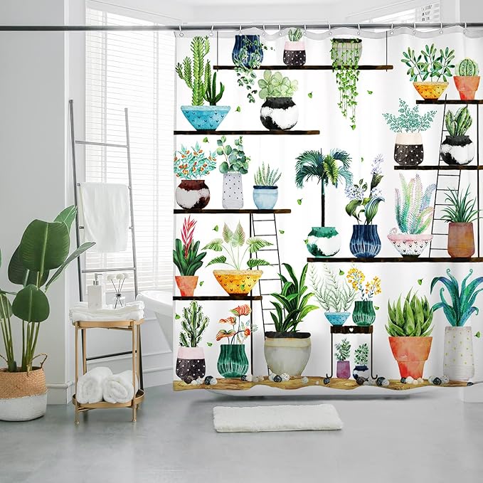 Bohemian Bathroom Curtain Colorful Boho Floral Print Beautiful Bright Polyester Fabric Cloth Shower Curtain for Bathroom Decoration, 72"x72"