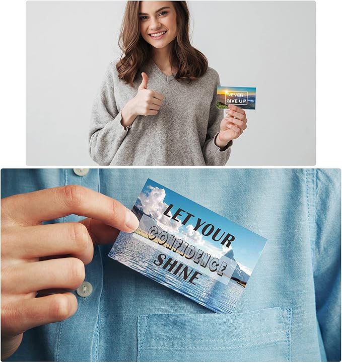 Outus 120 Pcs Motivational Encouragement Quote Cards, Inspirational Kindness Appreciation Gratitude Business Cards, Mini Note Cards for Students, 30 Styles, Landscape