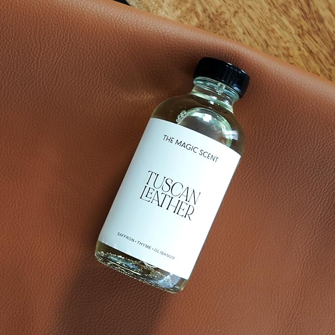 Tuscan Leather Diffuser Oil - Hotel & Home Luxury Scents - Diffuser Oil Scents for Home Designed for Use in All Diffusers - 8.5 fl oz, 250 mL
