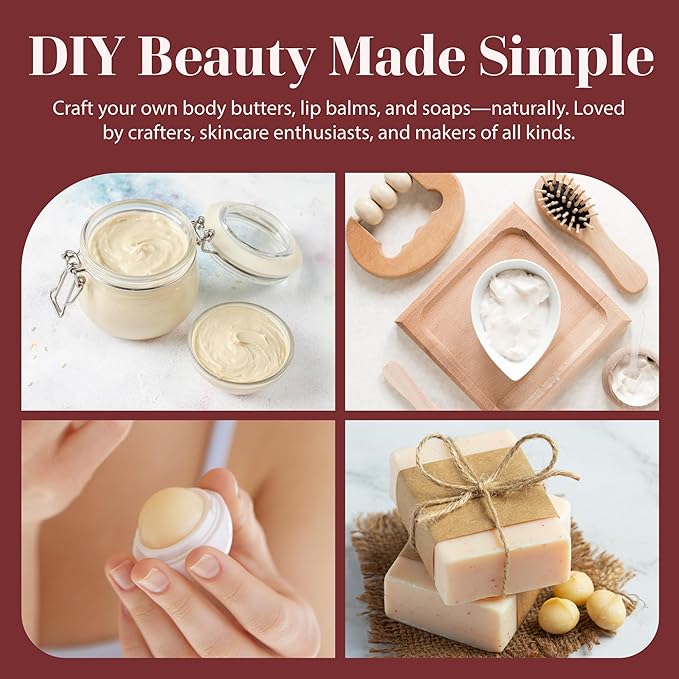 era of nature Kokum Butter Raw - 16 oz (1lb) - Natural Butter for Body Butters, Lotion Bars, Lip Balm, Soap Making – Blends Well with Shea or Cocoa Butter – For Stretch Marks, Scars, Pregnancy Care