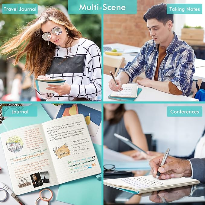 36 Pack Soft Cover Journal Bulk, Feela Lined Blank Travel Journal for Women Men Writing, Notebooks College Ruled for Work, Note Taking Notebook School Business Supplies, 8.2” x 5.5”, A5, Emerald