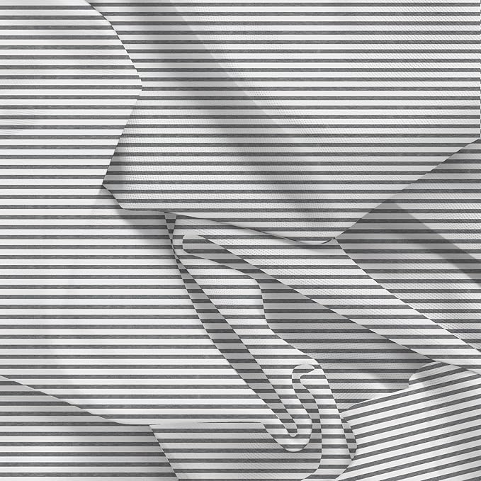 Duvet Cover Full Size Set - Extra Soft Full Size Duvet Cover 80 x 90 with 2 Pillow Shams - Hotel Luxury Easy Care and Fade Free w/Zipper Closures & Ties - Comfy Breathable Bedding Set (Grey Stripes)