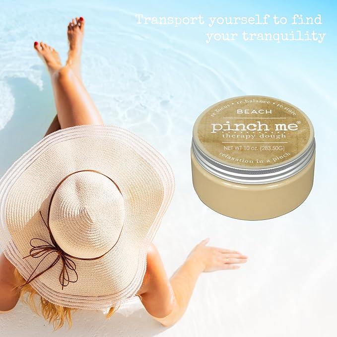 Pinch Me Therapy Dough - Holistic Aromatherapy Stress Relieving Putty - 10 Ounce (Beach)