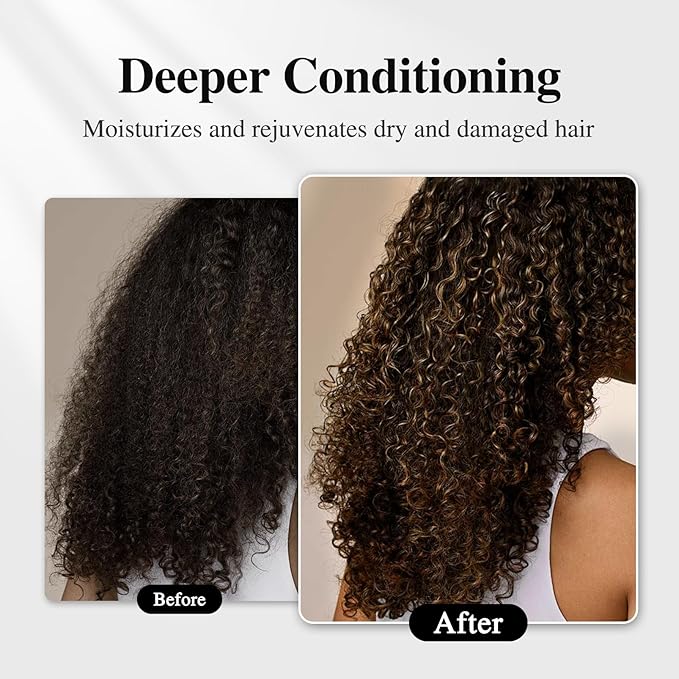 Heat Cap for Deep Conditioning: 10-Level Heats Up Quickly 3 Time Settings Hair Steamer for Natural Hair Home Use Thermal Steam Cap for Black Hair Portable Heating Caps