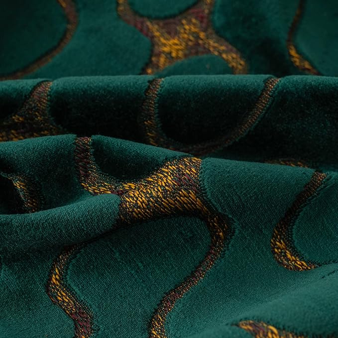 Yangest Green Throw Pillow Cover Wavy Cushion Cover Modern Zippered Rectangular Pillowcase for Sofa Couch Bedroom Living Room Home, 12x20 Inch