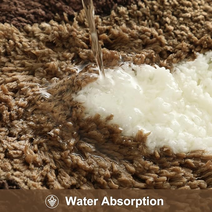 HAOCOO Bathroom Rugs Non Slip Washable, 18x25 inch Extra Soft Small Bath Mat, Microfiber Absorbent Cute Bath Mat Floor Carpet for Bathroom Indoor Door Mat Sink Tub Shower