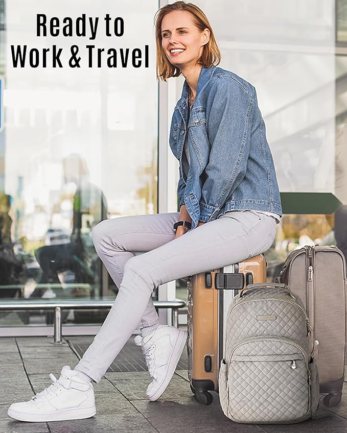 LIGHT FLIGHT Women Backpack for Work Laptop Backpack Women Travel Backpack Laptop Bag 15.6'' Laptop backpack