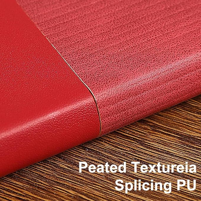 Lined Journal Notebook for Work College Ruled Note Book 5.79"x8.27"A5 PU Leather Daily Journaling 216 Pages for Women Men Writing Home School Supplies Business (B5 Lined 160pages, 08-Red)